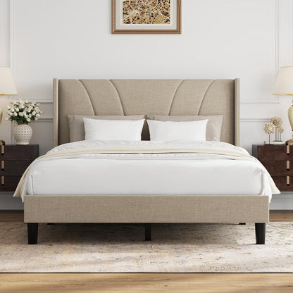 novilla queen size bed frame, queen bed frame, main product view