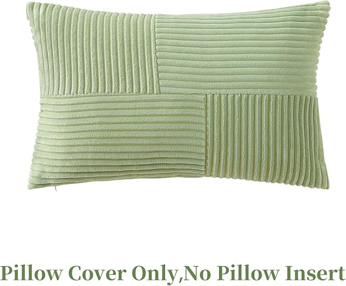 Sage Green Lumbar Throw Pillow Covers 16x24 inch, Farmhouse Home Decor - Image 3
