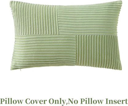 Sage Green Lumbar Throw Pillow Covers 12x24 inch, Farmhouse Home Decor - Image 3