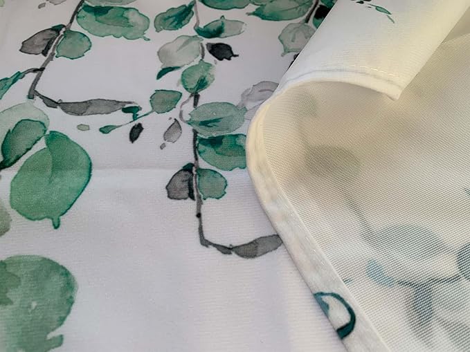 2 Pack Watercolor Green Leaves Window Valance - Image 5