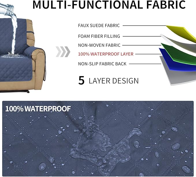 Easy-Going Sofa Slipcover Waterproof Oversized Recliner Chair Cover Non-Slip - Image 3