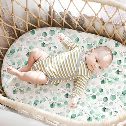 Gllquen Baby Bassinet Sheets 4 Pack, Breathable Cozy Fitted Mattress Sheet - Image 3