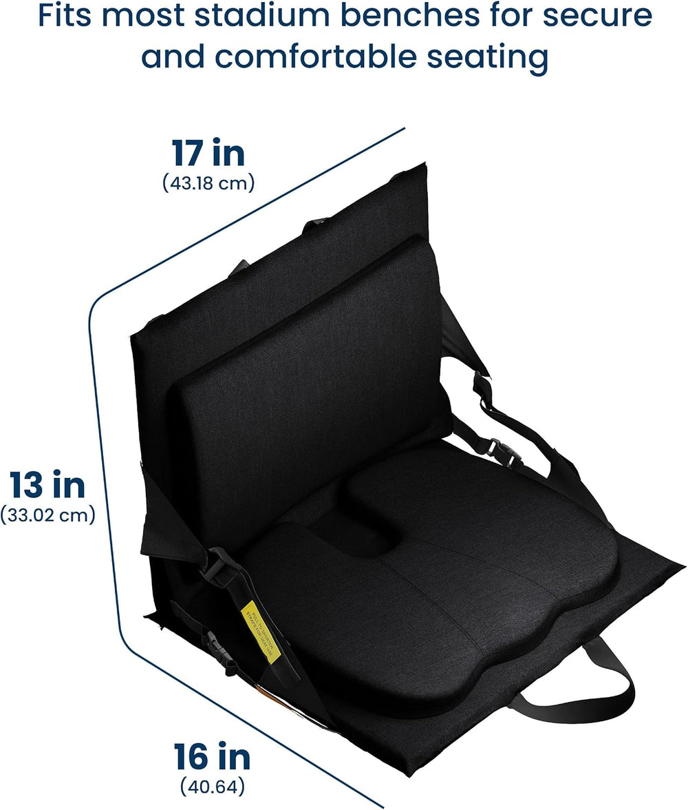 Everlasting Comfort Stadium Seats with Back Support - Adjustable Memory Foam ...