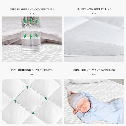 UNILIBRA Queen Mattress Pad Waterproof Rayon Made from Bamboo, Fitted Deep - Image 4