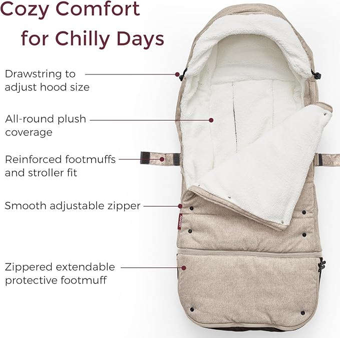 Momcozy Stroller Footmuff | Universal, Weather-Proof, Warm Stroller Bunting Bag - Image 4