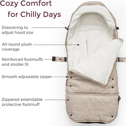 Momcozy Stroller Footmuff | Universal, Weather-Proof, Warm Stroller Bunting Bag - Image 4
