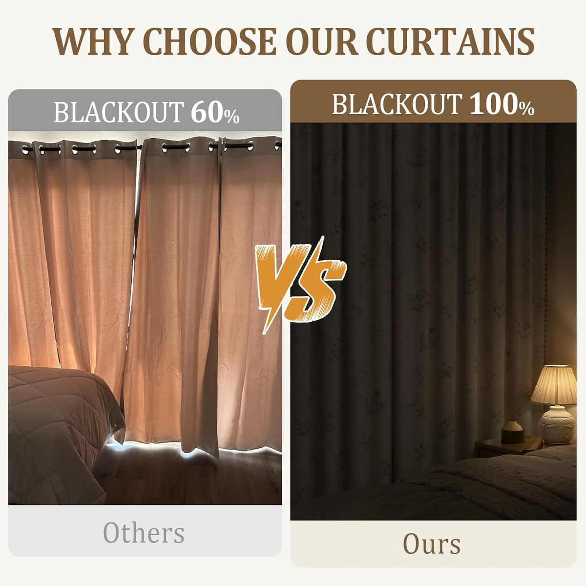 boho floral 100% blackout curtains 84 inch 2 shown in use