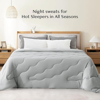 EASELAND All Season Cooling Comforter Queen, Cold Touch Fabric Absorbs Body Heat - Image 5