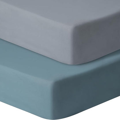 Baby Crib Sheets for Boys Girls, 2 Pack Fitted Crib Sheet for Standard Crib and by GUNTAIL