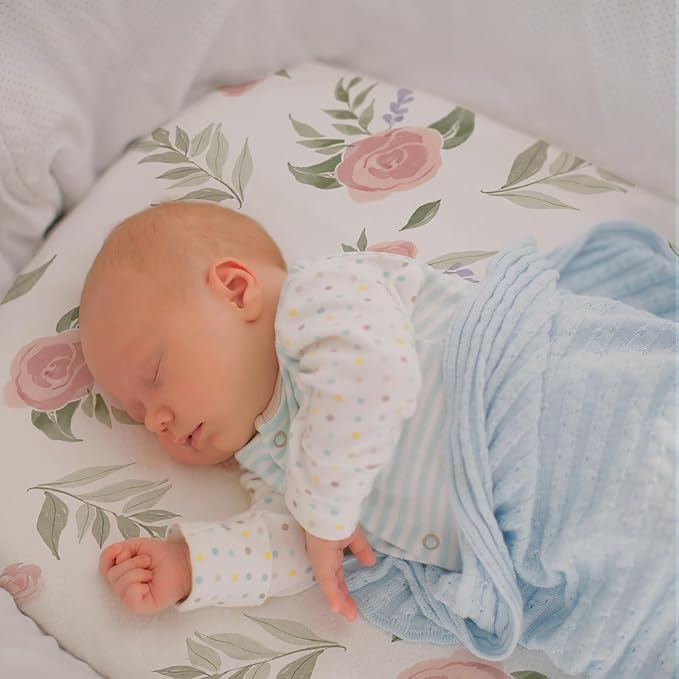 Gllquen Baby Bassinet Sheets 4 Pack, Breathable Cozy Fitted Mattress Sheet - Image 5