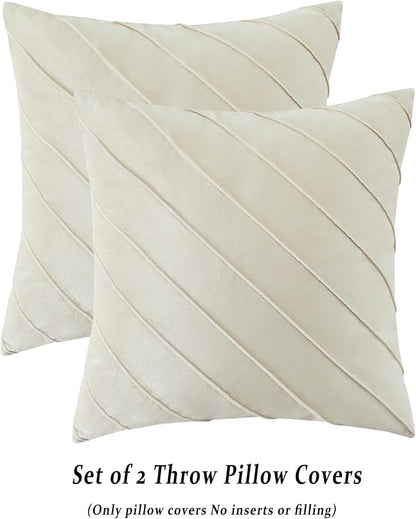 GIGIZAZA Decorative Velvet Pillow Covers 18x18, Living Room Square Cushion - Image 2