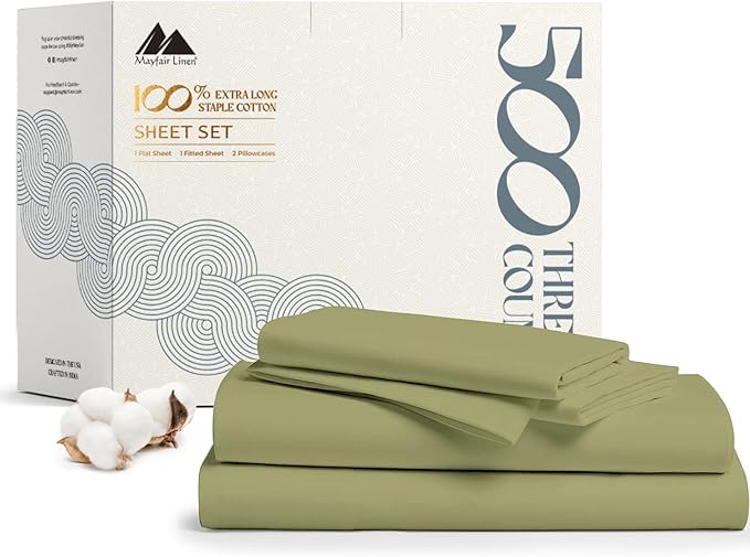 Mayfair Linen 500 Thread Count Full Cotton Sheets by MayfairLinen