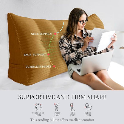 11 lbs Thickened Headboard Pillow Wedge Pillow Headboard Reading Pillow Bed - Image 2