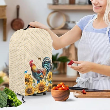 Rooster Sunflower Blender Dust Cover Stand Mixer or Coffee Maker Appliance - Image 3