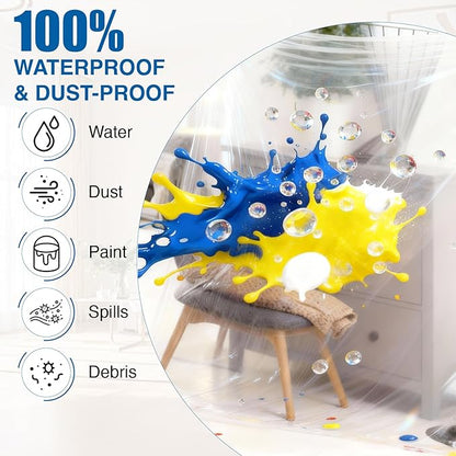 6 Pack Premium Plastic Drop Cloths - Image 3