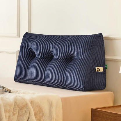 Z-hom Twin Headboard Pillow, Triangular Wedge Reading Pillow by Z-HOM
