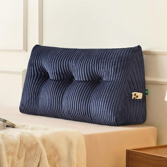 Z-hom Twin Headboard Pillow, Triangular Wedge Reading Pillow by Z-HOM