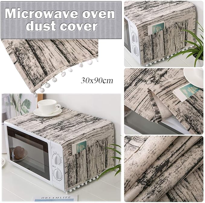 AKOAK 1 Pack 30cm x 90cm/11.81" x 35.43" Household Kitchen Microwave Dust Cover - Image 2