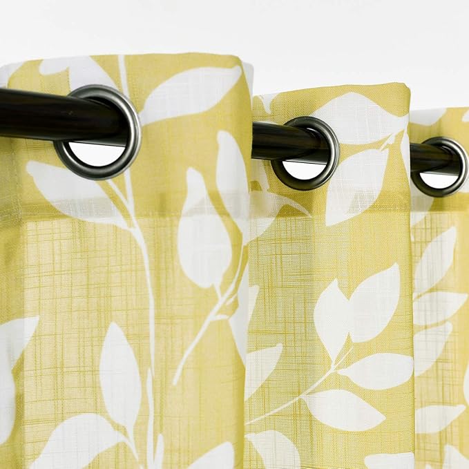 Treatmentex Yellow and White Curtains - Image 3