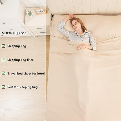 Sleeping Bag Liner Camping Adult Sleep Sack Lightweight Travel Sheet - Image 5