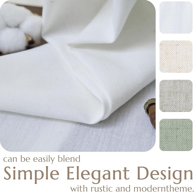 jinchan Linen Textured Tier Curtains 36 Inch - Image 5