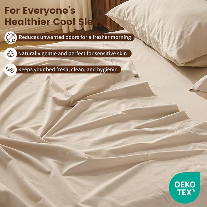 100% Linen Sheet Set King Size Extra Deep Pocket Fits 18-24 Inch Mattress - Image 5