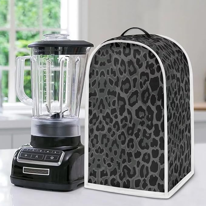 Talayituse Black Leopard Print Blender Dust Cover, Fingerprint Protection Cover - Image 5