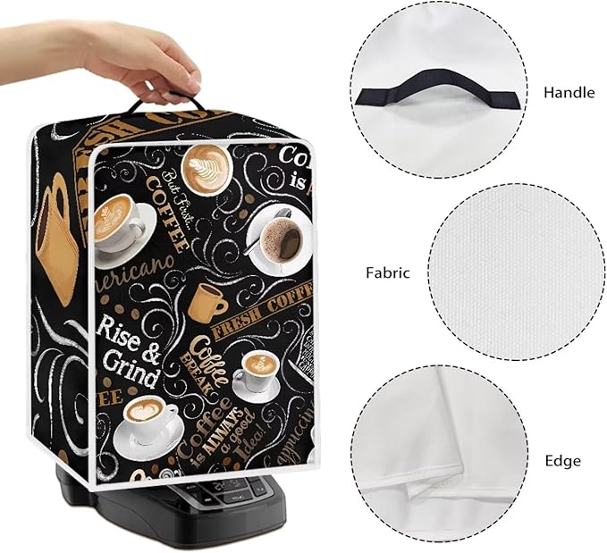 Mumeson Delicious Coffee Coffee Maker Cover Mixers Small Kitchen Machine Cover - Image 4