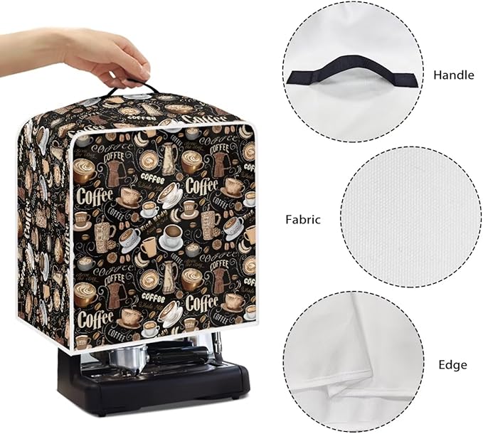 Coffee Maker Cover for Kitchen Counter, Washable Foldable Kitchen Appliance - Image 4