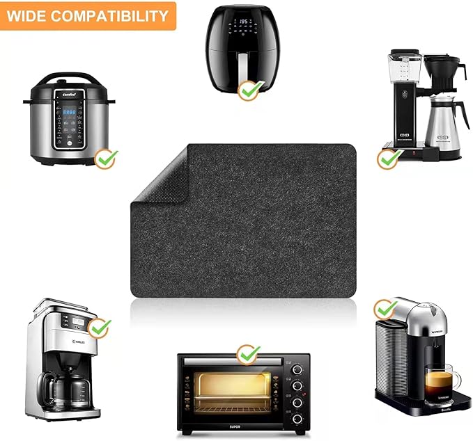 2 Pcs Heat Resistant Mat for Air Fryer, Coffee Maker, Toaster - Image 4