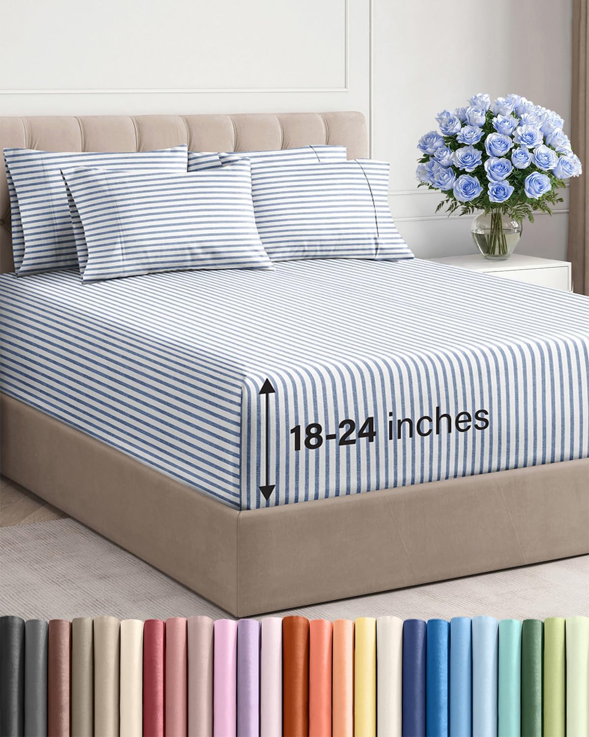 cgk extra deep queen sheet set - 6pc, main product view