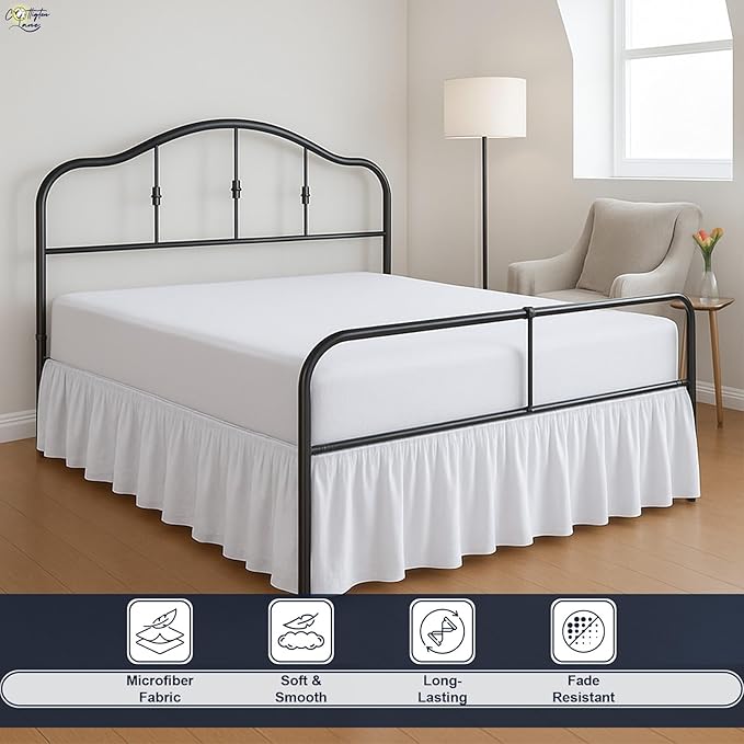 Cottington Lane Ruffled Bed Skirt Full Size - Image 4