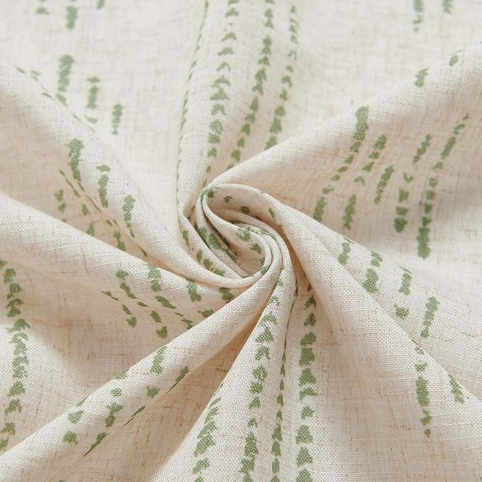 jinchan Boho Kitchen Linen Tier Curtains 30 Inch Bohemian Cafe Curtains - Image 9