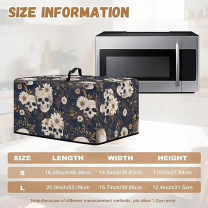 Microwave Oven Cover, Skull Halloween Dust Oil Proof Waterproof Machine - Image 6