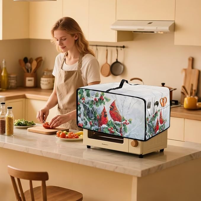 Christmas Microwave Oven Cover Air Fryer Toaster Oven Dust Cover - Image 7