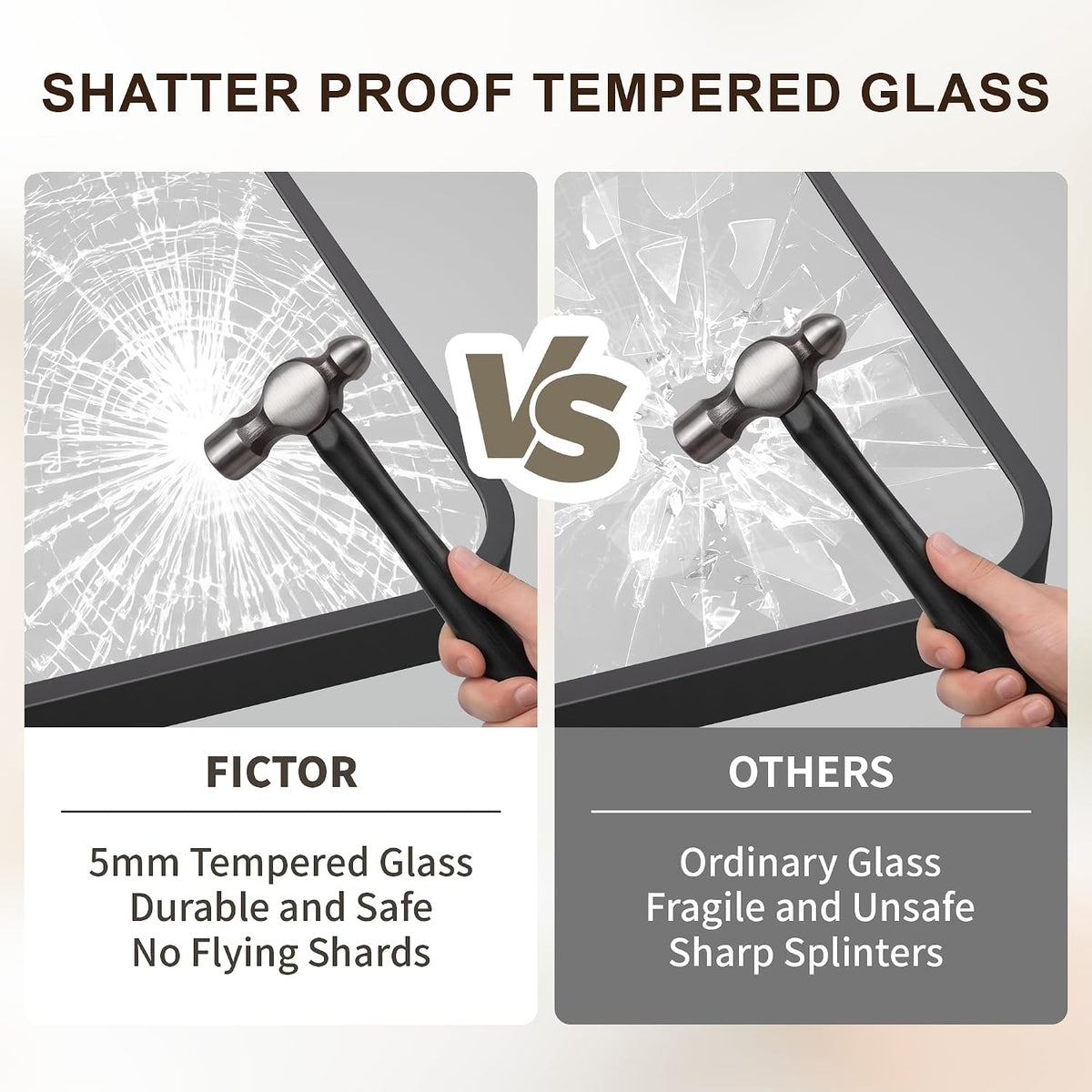 fictor bathroom mirror for over sink, 2 pack, side view