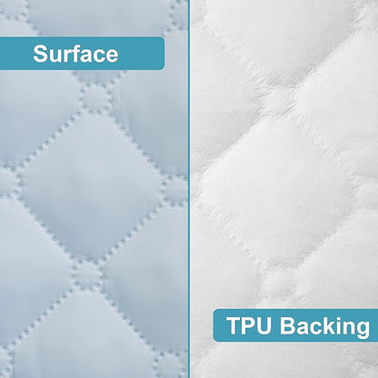 NTBAY 2 Pack Waterproof Crib Mattress Protector, Quilted 28"x52" Toddler Fitted - Image 3