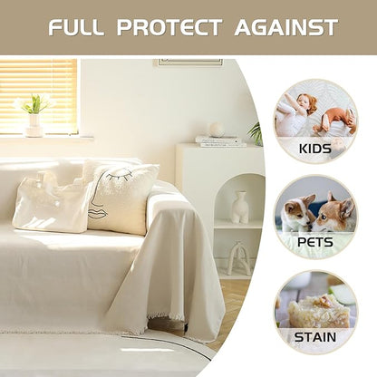 MEETSKY Couch Cover Sectional Sofa Covers Washable Chenille Couch Covers - Image 3