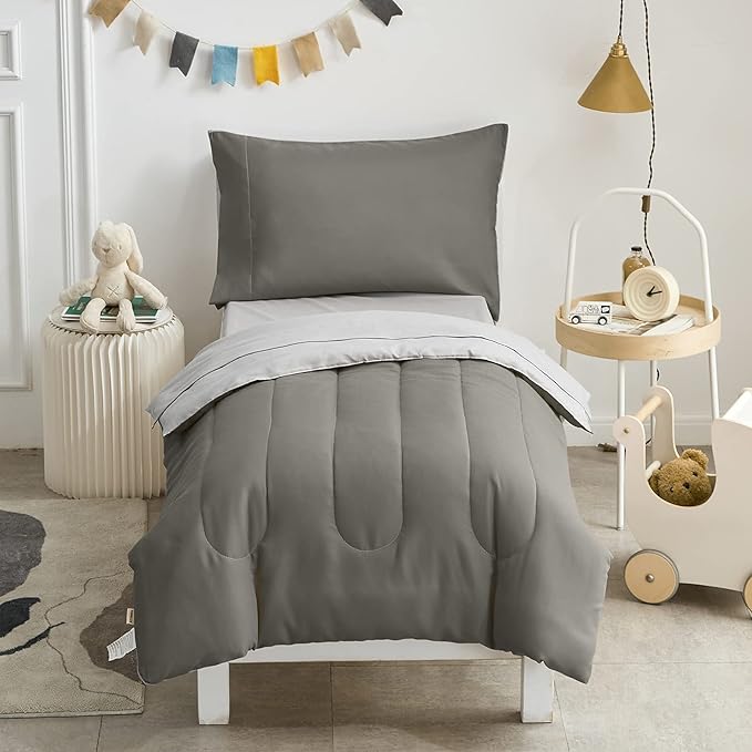 UOZZI BEDDING 4 Pieces Toddler Bedding Set Ultra Soft and Breathable Toddler - Image 2