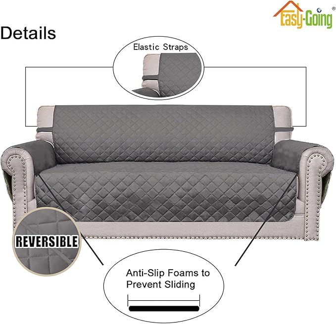 Easy-Going Oversized Chair Sofa Slipcover Reversible Sofa Cover Water Resistant - Image 3