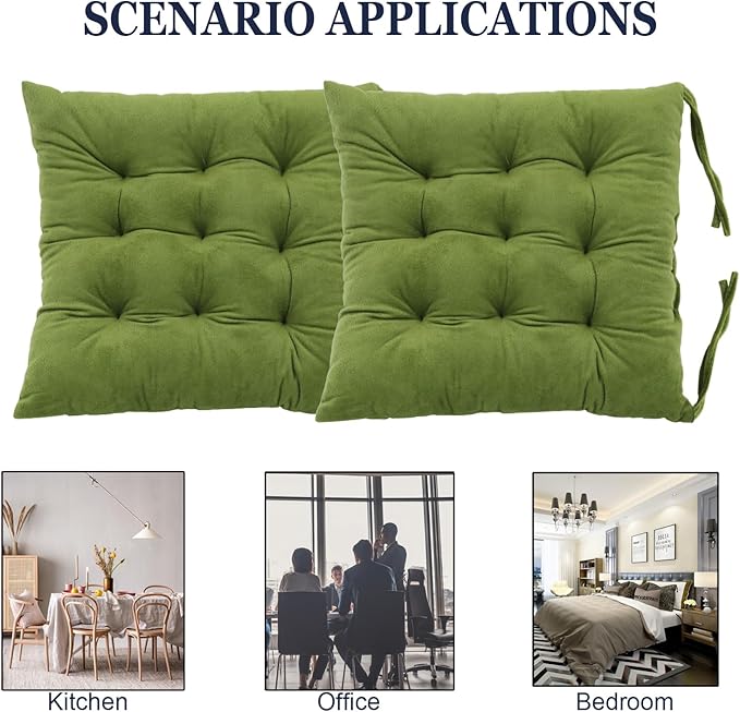 2 Pack Square Seat Cushion Chair Pads - Image 5