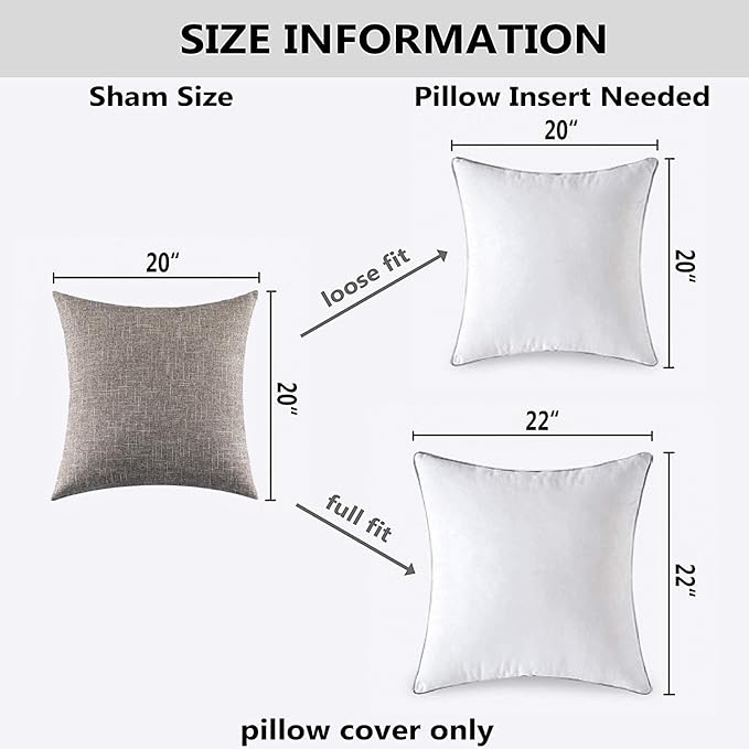 Kevin Textile Linen Throw Pillow Covers Cushion Case Farmhouse Pillowcase - Image 6