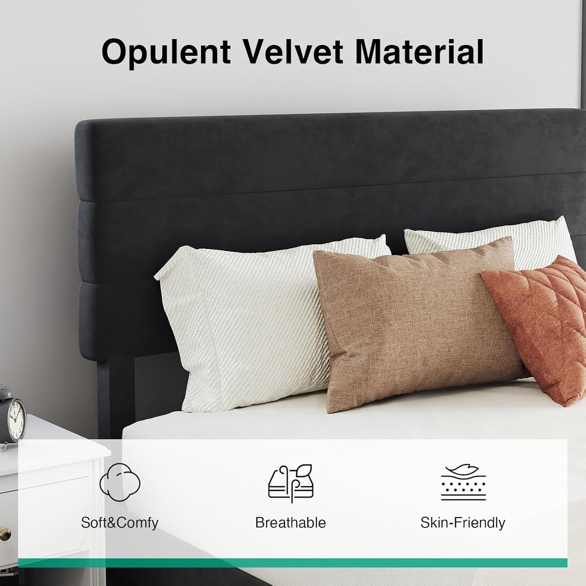 novilla queen bed frame, queen size bed frame on a desk or shelf
