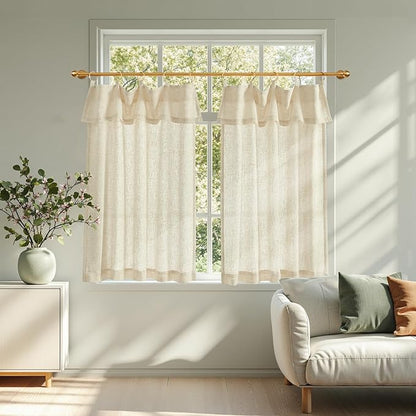 jinchan Linen Tier Curtains - Image 2