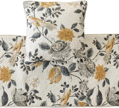 The HomeCentric King/Queen/Twin Blue & Ivory Decorative CA King 86"x18" Bed - Image 2