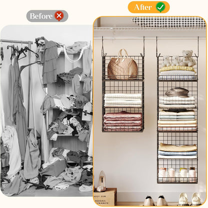 yuyetuyo 5 tier closet hanging organizer and storage, view 9