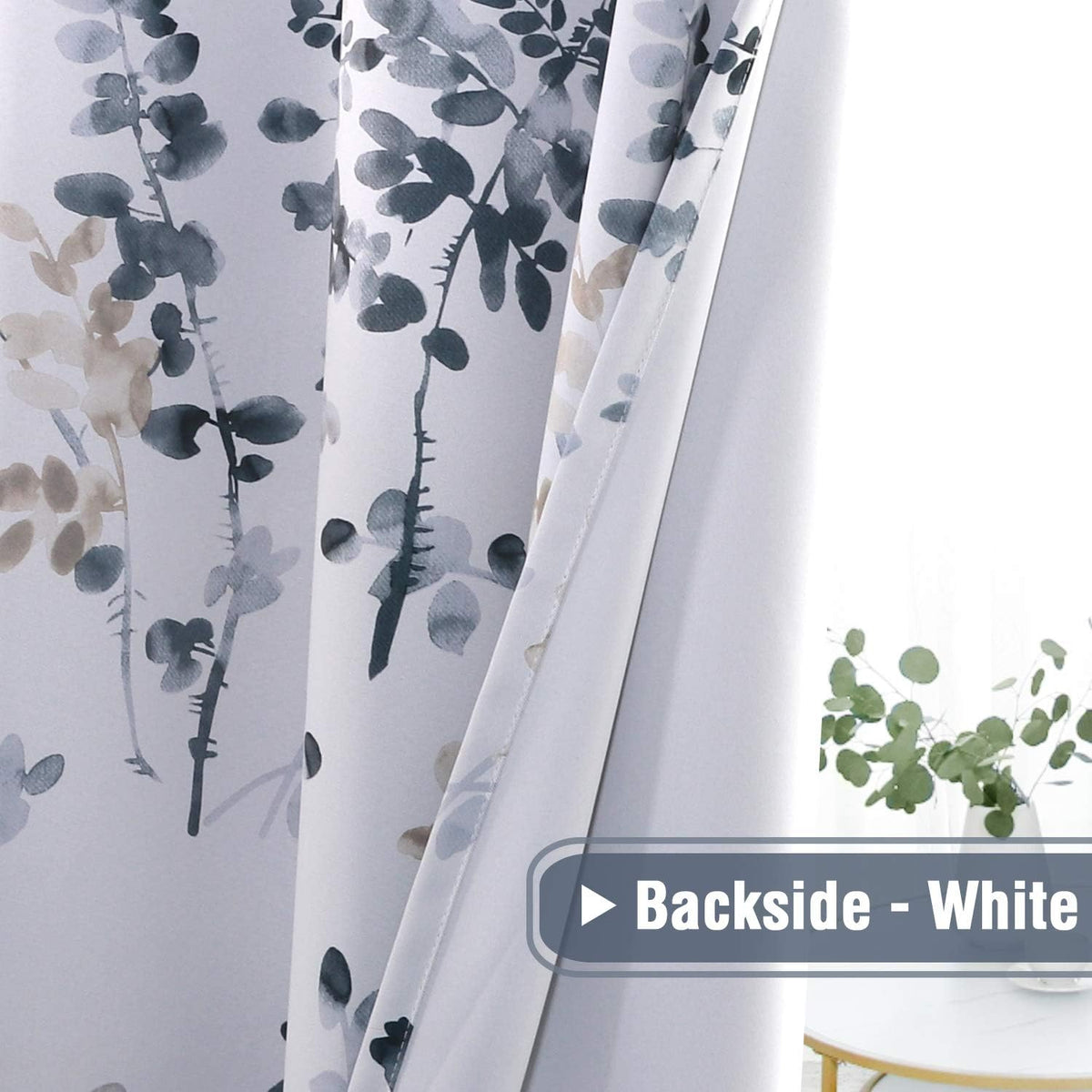 h.versailtex blackout curtains for bedroom 63 inch long, front angle view