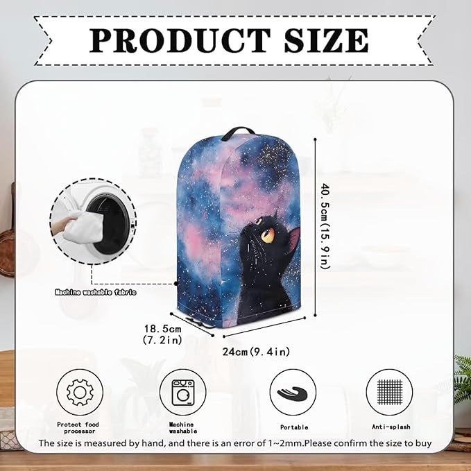 Black Cats Starry Sky Blender Cover Dust Cover Appliance Dust Cover - Image 6