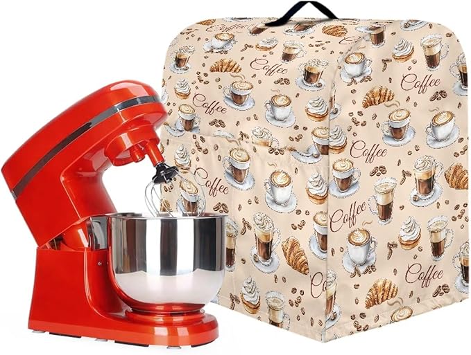 Coffee Pattern Mixer Covers Universal Stand Mixer Dust Cover Compatible - Image 3