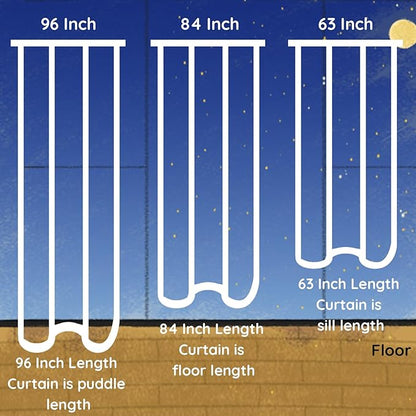 ENJOYBRIDAL Floral 96 Inch Curtains - Image 3
